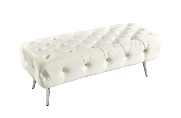 NNEDSZ Shirley Ottoman Beige Velvet