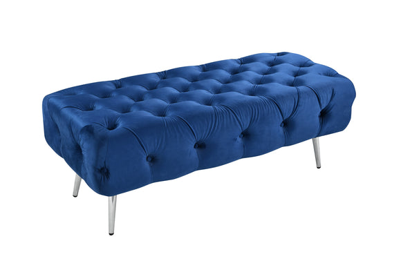 NNEDSZ Shirley Ottoman Blue Velvet
