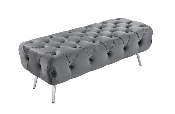 NNEDSZ Shirley Ottoman Dark Grey Velvet
