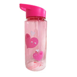 NNEDSZ Tinc Pink Flip Straw Water Bottle