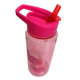 NNEDSZ Tinc Pink Flip Straw Water Bottle
