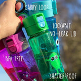 NNEDSZ Tinc Black Leak Proof Flip and Clip Water Bottle
