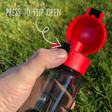 NNEDSZ Tinc Black Leak Proof Flip and Clip Water Bottle
