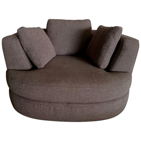 NNEDSZ Sunshine Single Sofa Love Chair Fabric Swivel Armchair - Grey