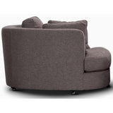 NNEDSZ Sunshine Single Sofa Love Chair Fabric Swivel Armchair - Grey