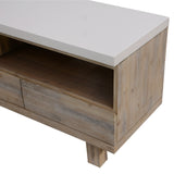 NNEDSZ 150cm ETU Entertainment TV Unit with Concrete Top - White
