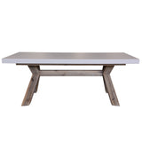 NNEDSZ 120cm Coffee Table with Concrete Top - White