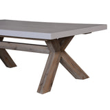 NNEDSZ 120cm Coffee Table with Concrete Top - White