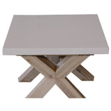 NNEDSZ 60cm Square Lamp Table with Concrete Top - White