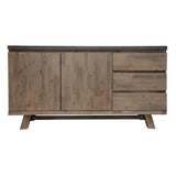 NNEDSZ 160cm Acacia Timber Buffet with Concrete Top - Grey