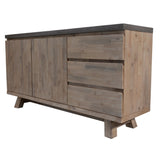 NNEDSZ 160cm Acacia Timber Buffet with Concrete Top - Grey