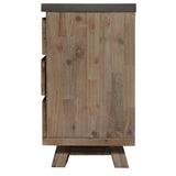 NNEDSZ 160cm Acacia Timber Buffet with Concrete Top - Grey