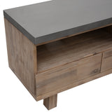 NNEDSZ 150cm ETU Entertainment TV Unit with Concrete Top - Grey