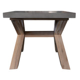 NNEDSZ 60cm Square Lamp Table with Concrete Top - Grey