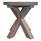 NNEDSZ 50cm Round Lamp Table with Concrete Top - Grey