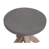 NNEDSZ 50cm Round Lamp Table with Concrete Top - Grey