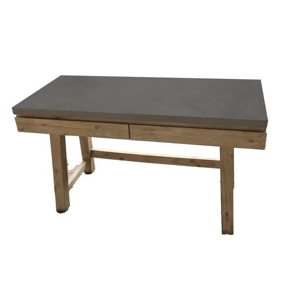 NNEDSZ 140cm Computer Writing Desk with Concrete Top - Grey
