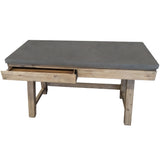 NNEDSZ 140cm Computer Writing Desk with Concrete Top - Grey