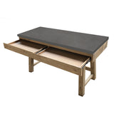 NNEDSZ 140cm Computer Writing Desk with Concrete Top - Grey