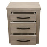 NNEDSZ Foxglove Bedside Tables 3 Drawers Storage Cabinet Shelf Side End Table - White