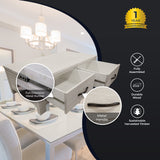 NNEDSZ Foxglove Coffee Table 127cm 2 Drawer Solid Mt Ash Timber Wood - White