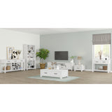 NNEDSZ Foxglove Console Hallway Entry Table 110cm Solid Mt Ash Timber Wood - White