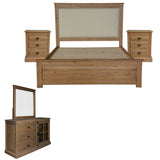 NNEDSZ Jade 5pc King Bed Suite Bedside Dresser Bedroom Furniture Package - Natural
