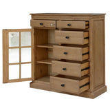 NNEDSZ Jade 4pc King Bed Suite Bedside Tallboy Bedroom Furniture Package - Natural