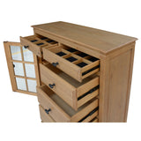 NNEDSZ Jade 4pc King Bed Suite Bedside Tallboy Bedroom Furniture Package - Natural