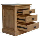 NNEDSZ Jade 4pc King Bed Bedside Tallboy Bedroom Suite Furniture Package - Natural