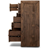 NNEDSZ Catmint Tallboy 7 Chest of Drawers Pine Wood Bed Storage Cabinet - Grey Stone