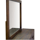 NNEDSZ Catmint Dresser Mirror Vanity Dressing Table Solid Pine Wood Frame - Grey Stone