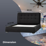 NNEDSZ Kiama Queen Size Bed Frame Timber Mattress Base With Storage Drawers - Grey