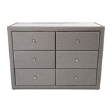NNEDSZ Molly Dresser 6 Chest of Drawers Bedroom Storage Cabinet - Light Grey