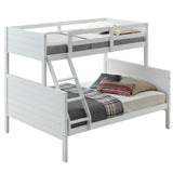 NNEDSZ Zinnia Single Double Bunk Bed Frame Rubber Timber Wood Loft Furniture - White