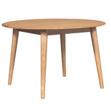 NNEDSZ Emilio 5pc 120cm Round Dining Table Set Fabric Chair Solid Ash Wood Oak