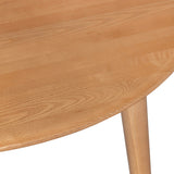 NNEDSZ Emilio 5pc 120cm Round Dining Table Set Fabric Chair Solid Ash Wood Oak