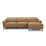 NNEDSZ Inala 2 Seater Genuine Leather Sofa Lounge Electric Powered Recliner RHF Chaise Latte