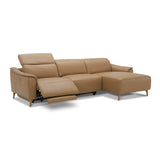 NNEDSZ Inala 2 Seater Genuine Leather Sofa Lounge Electric Powered Recliner RHF Chaise Latte