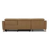 NNEDSZ Inala 2 Seater Genuine Leather Sofa Lounge Electric Powered Recliner RHF Chaise Latte