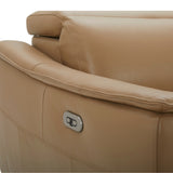 NNEDSZ Inala 2 Seater Genuine Leather Sofa Lounge Electric Powered Recliner RHF Chaise Latte