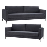 NNEDSZ McKinley  3 + 4 Seater Sofa Set Fabric Uplholstered Lounge Couch Charcoal