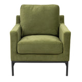 NNEDSZ Mylah Fabric Armchair Occasional Accent Arm Chair Green