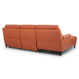 NNEDSZ Ella  3 Seater Genuine Leather Sofa Lounge Electric Powered Recliner LHF Chaise Tan