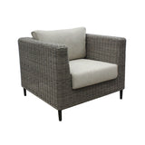 NNEDSZ Lara 1 Seater Outdoor Sofa Armchair Rattan Wicker Lounge Light Grey
