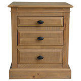 NNEDSZ Jade Bedside Tables 3 Drawers Storage Cabinet End Nightstand Table - Natural