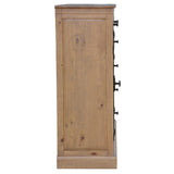 NNEDSZ Jade Tallboy 5 Chest of Drawers Bed Storage Cabinet Stand - Natural