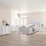 NNEDSZ Bedside Table 2 Drawers Storage Cabinet Side End Tables Distressed White