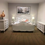 NNEDSZ Bedside Table 2 Drawers Storage Cabinet Side End Tables Distressed White