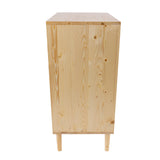 NNEDSZ Jamie Tallboy 3 Chest of Drawers Solid Pine Wood Bed Storage Cabinet - Natural